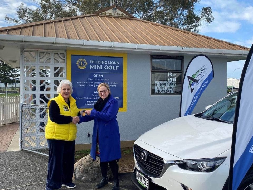 Handing keys over for car