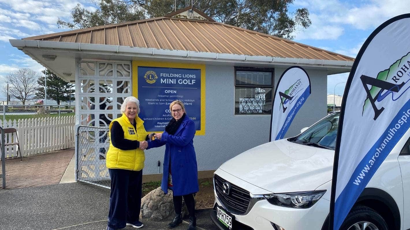 Handing keys over for car